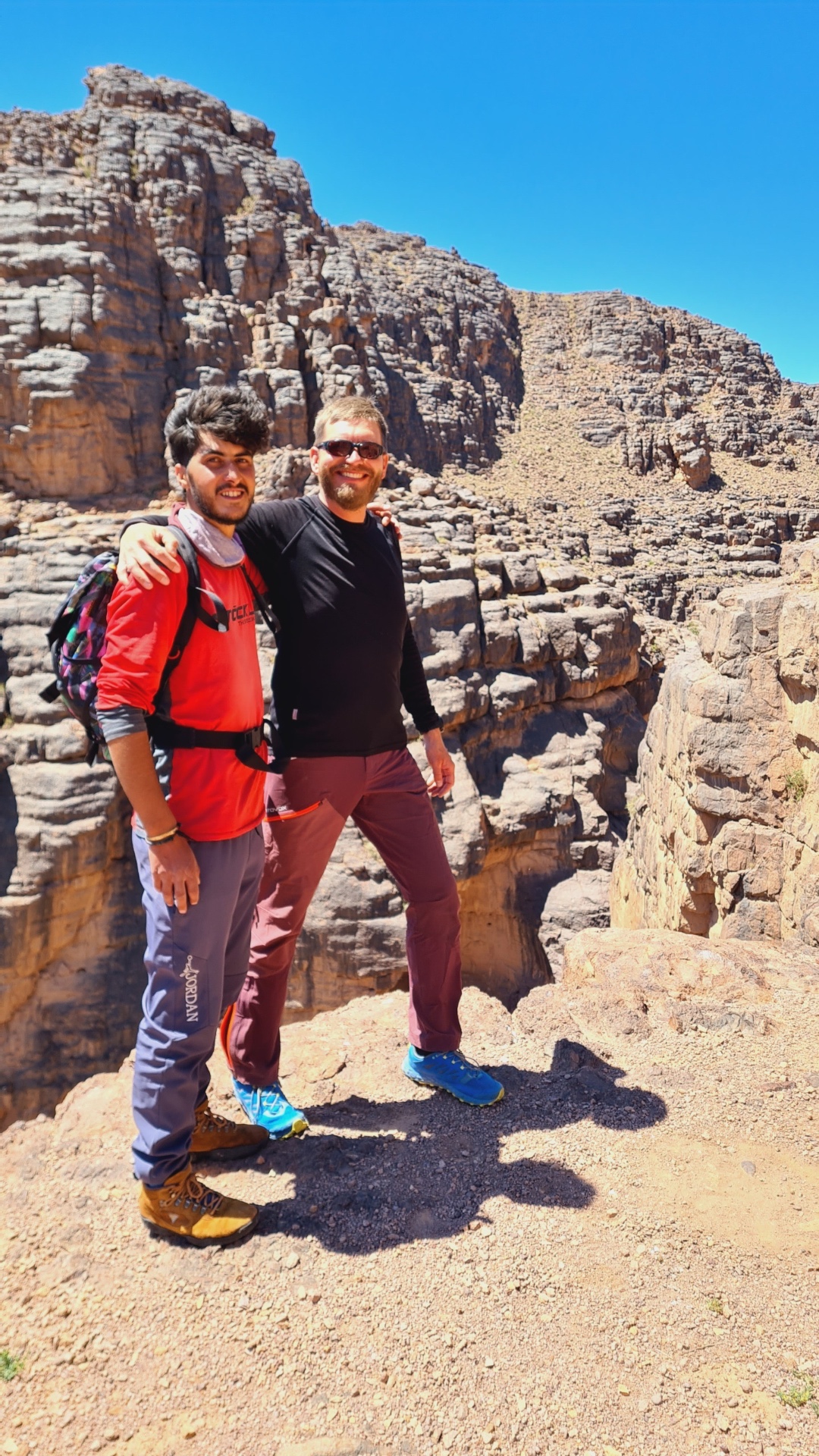 Yussuf with a guest in the mountains